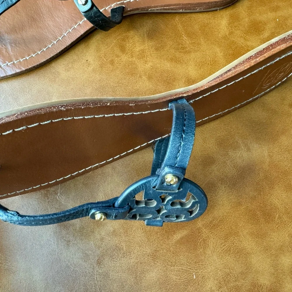 Tory Burch Black and Brown Sandals - Picture 5 of 10